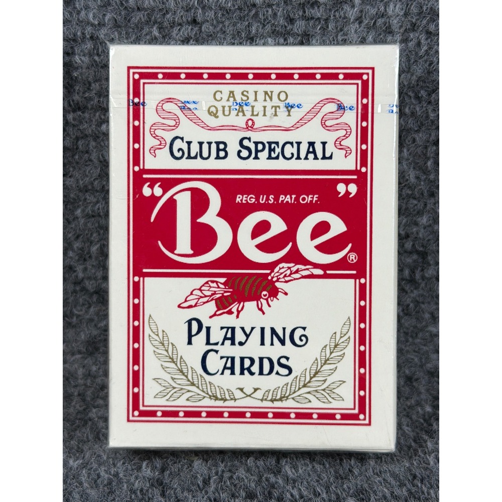 Vintage 1992 Bee Club Special No 92 Playing Cards Red Diamond Back Sealed Deck